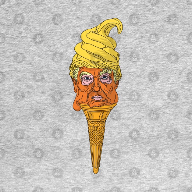 Donald Trump as a melting ice cream cone by andrew_kelly_uk@yahoo.co.uk